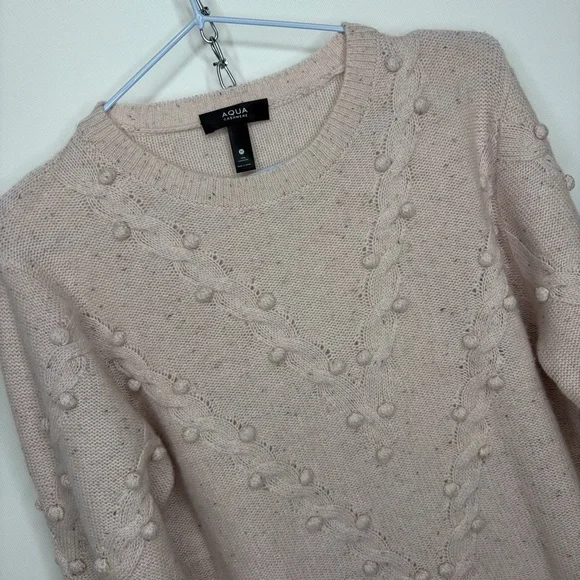 Women's Pink Cashmere Sweater - Picture 3 of 9